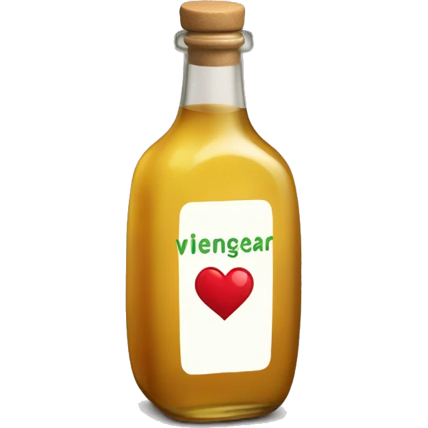 Vinegar with heart emoji
