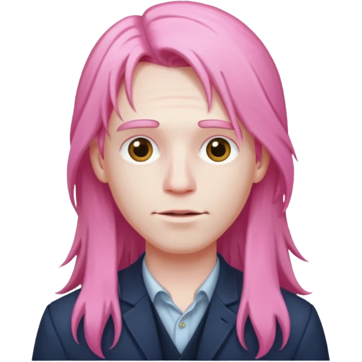 men with pink long hair emoji