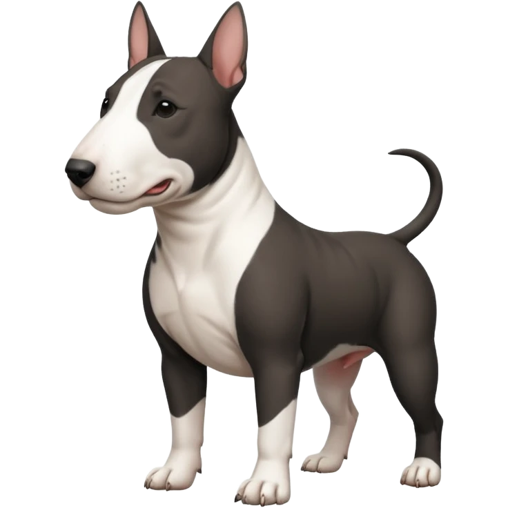 black Bull terrier emoji