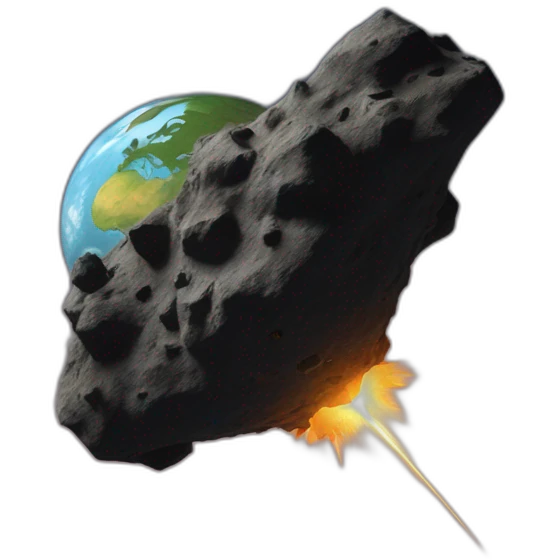 Meteorit collision with the earth emoji