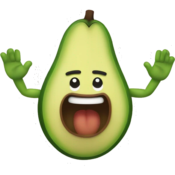 avocado with pumped arms emoji