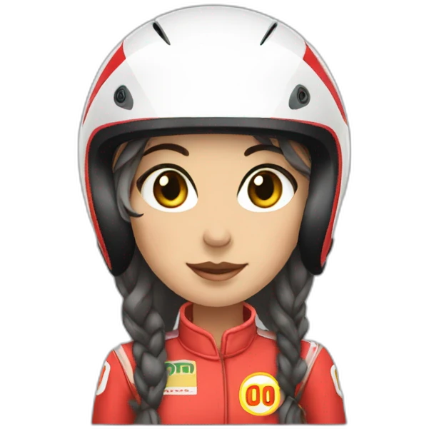 racing car girl emoji