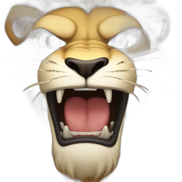 Angry lion emoji