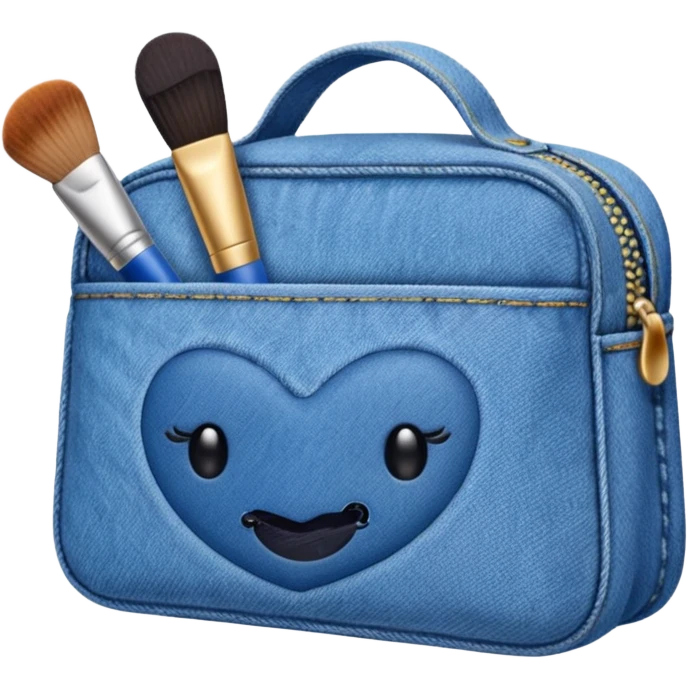 Make up kit mac denim design emoji