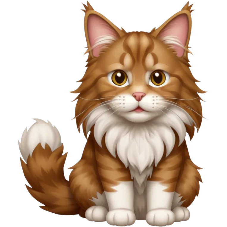 a maine coon cat farting emoji