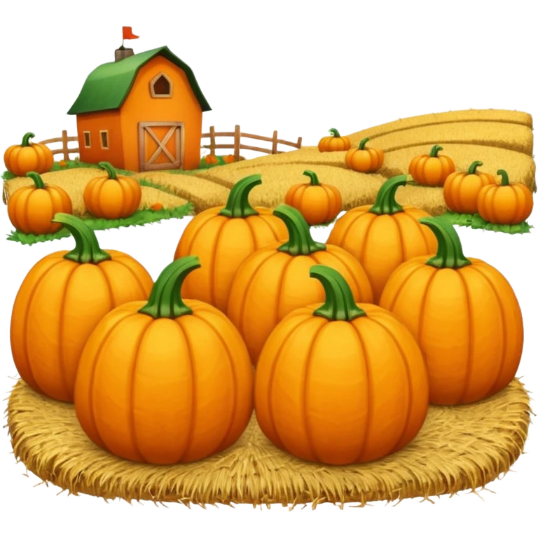 Pumpkin patch hay bale rides  emoji