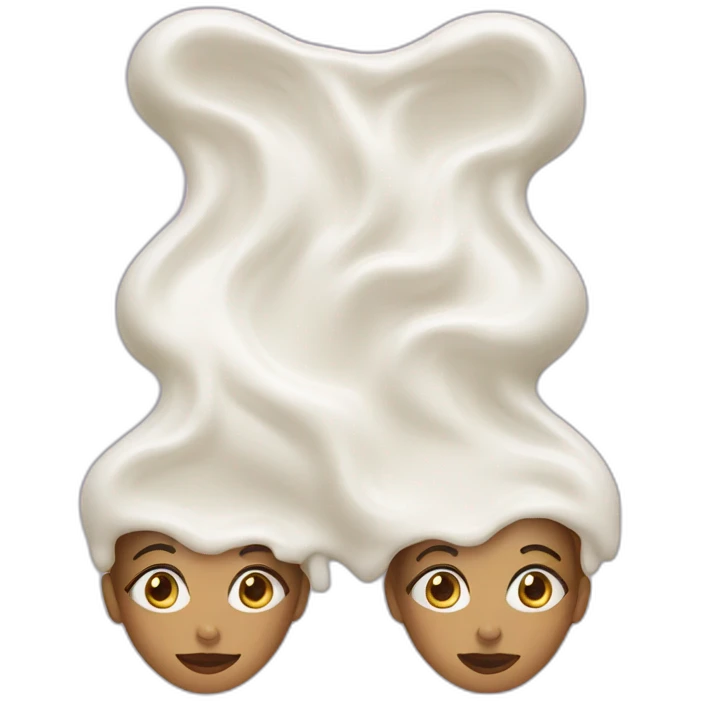 two woman faces covered in milk emoji