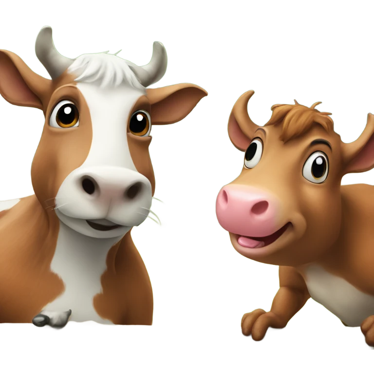 squirrel and cow  emoji