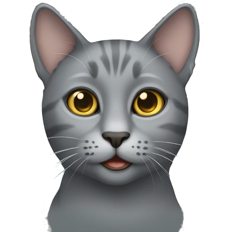 Grey cat emoji