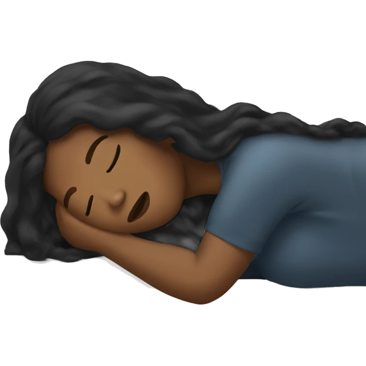 Beautiful black woman long hair snoring  emoji