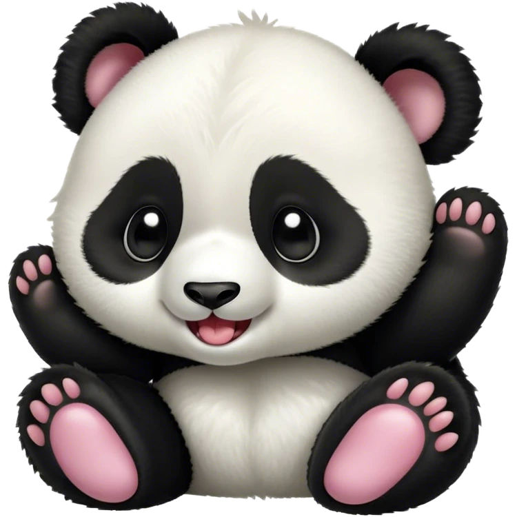 Cinematic Cute Yawning Baby Panda Portrait Emoji, Head tilted slightly with a dramatic, wide-open yawn, showcasing a soft, fuzzy black and white Fur with droopy ears, round eyes barely open in drowsy contentment, Simplified yet irresistibly adorable features, highly detailed, glowing with a soft, cozy glow, high shine, relaxed yet expressive, stylized with a touch of gentle whimsy, bright and endearing, soft glowing outline, capturing the essence of a sleepy yet affectionate baby panda, so drowsy it feels like it could curl up out of the screen for a nap! emoji