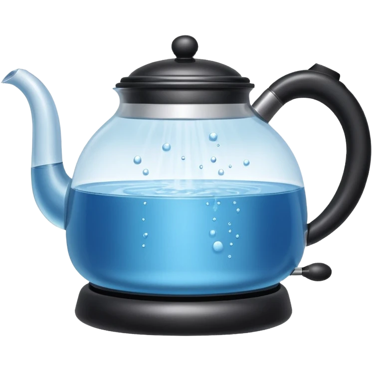 a small pot or kettle filled with water placed on fire, the water is boiling intensely with visible steam and bubbles rising, bright lighting, clean white background



 emoji