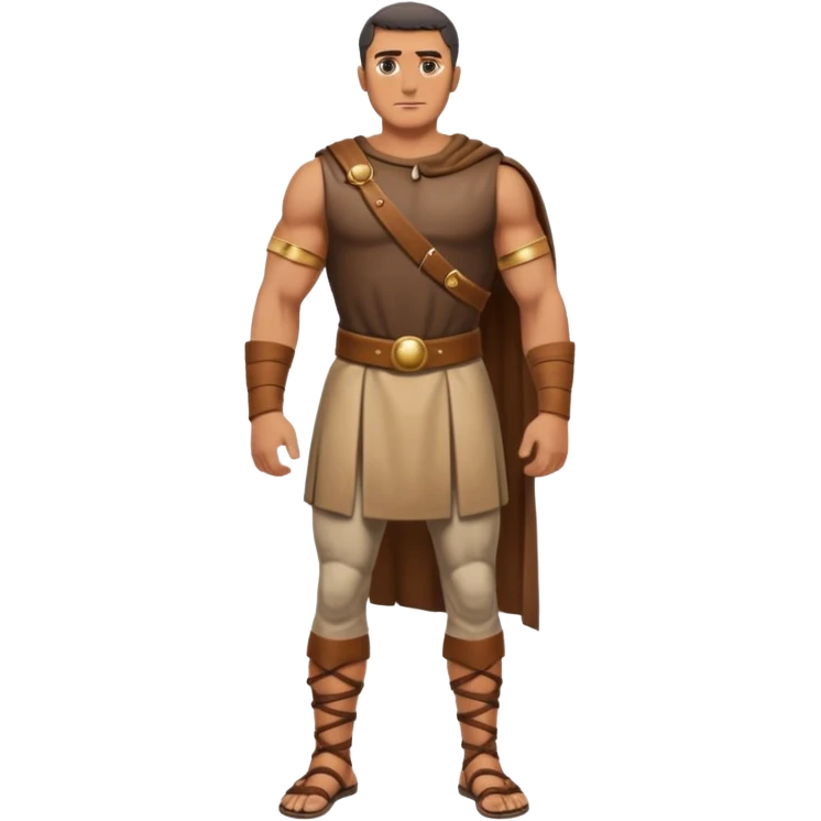 rey fuerte y poderoso de la epoca púnica, foto del cuerpo entero emoji