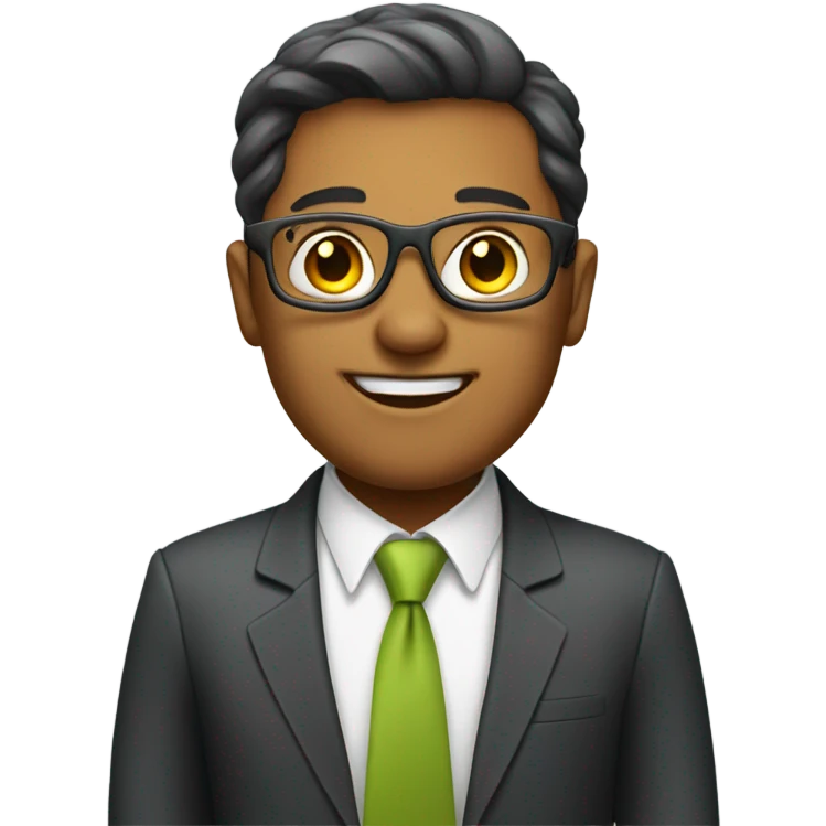 business exec in a tech company who is friendly emoji