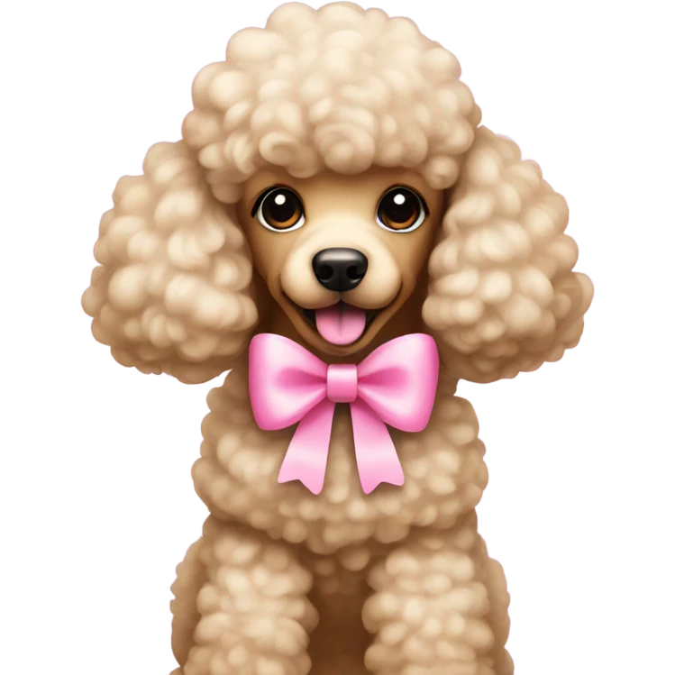 poodle with pink bow emoji