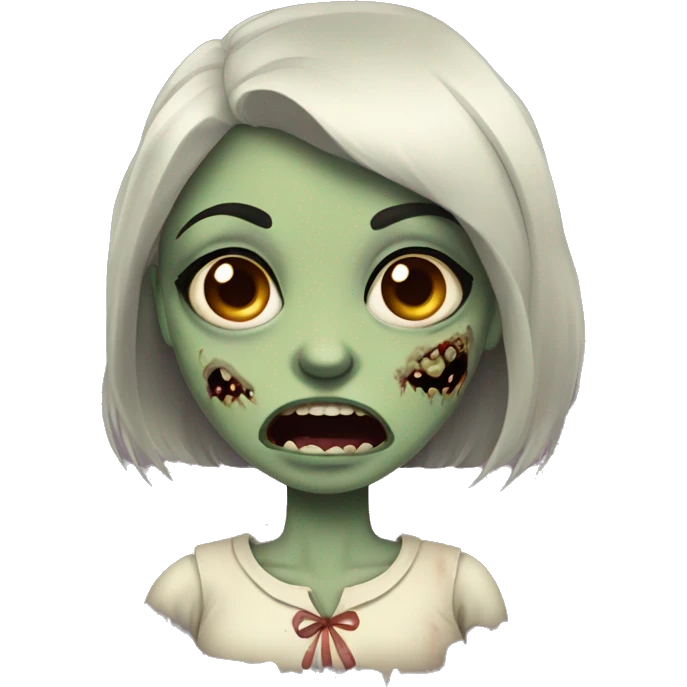Vintage zombie girl emoji