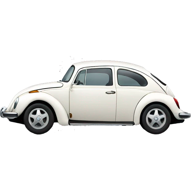 white volkswagen beetle side emoji