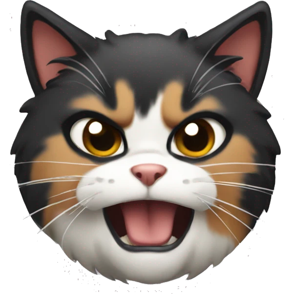 Angry cat calico emoji