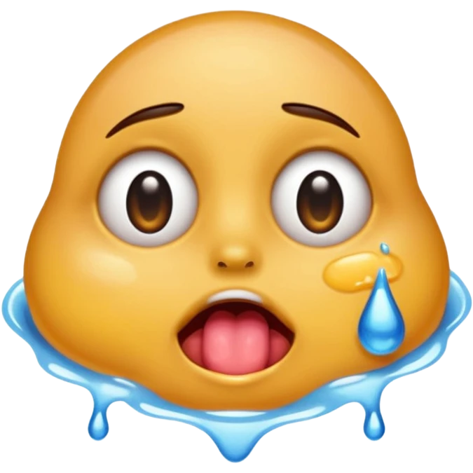 drooling emoji, licking eyes open wide, visible eye bags emoji