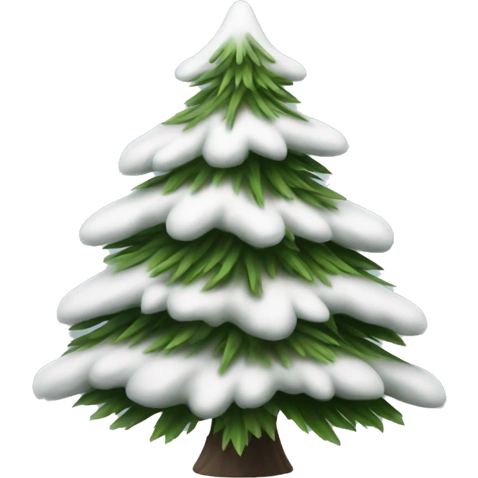  actual white fir christmas tree isolated.  emoji