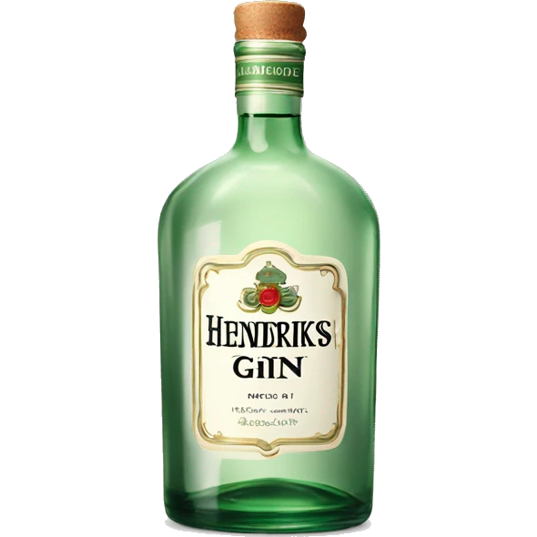 A bottle of Hendricks gin emoji