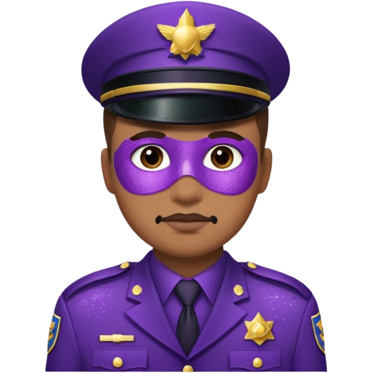 glitter purple officer emoji