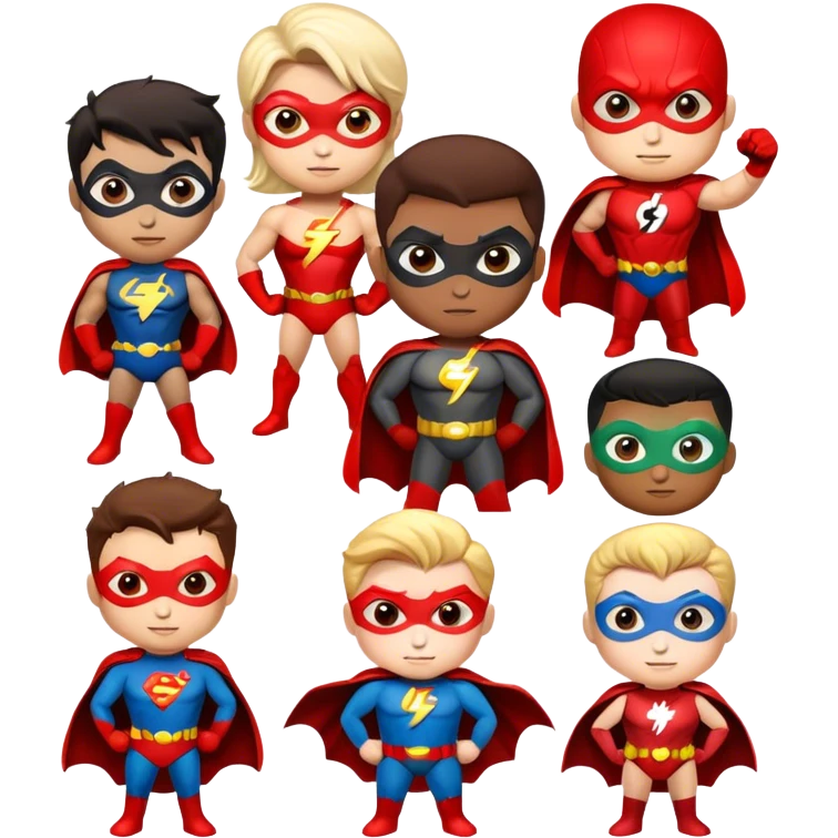 A group of superheroes emoji