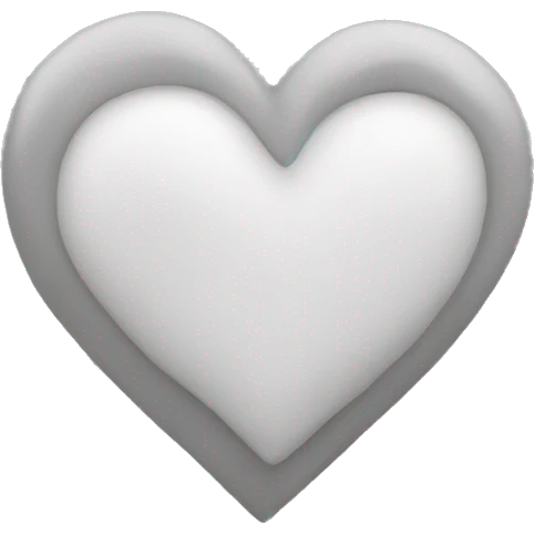 The white-gray heart emoji