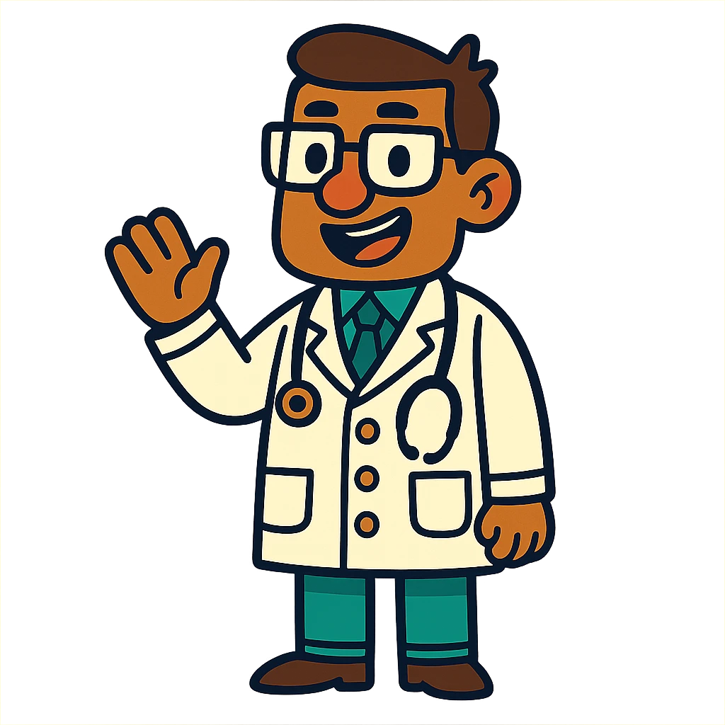 doctor cartoon style emoji