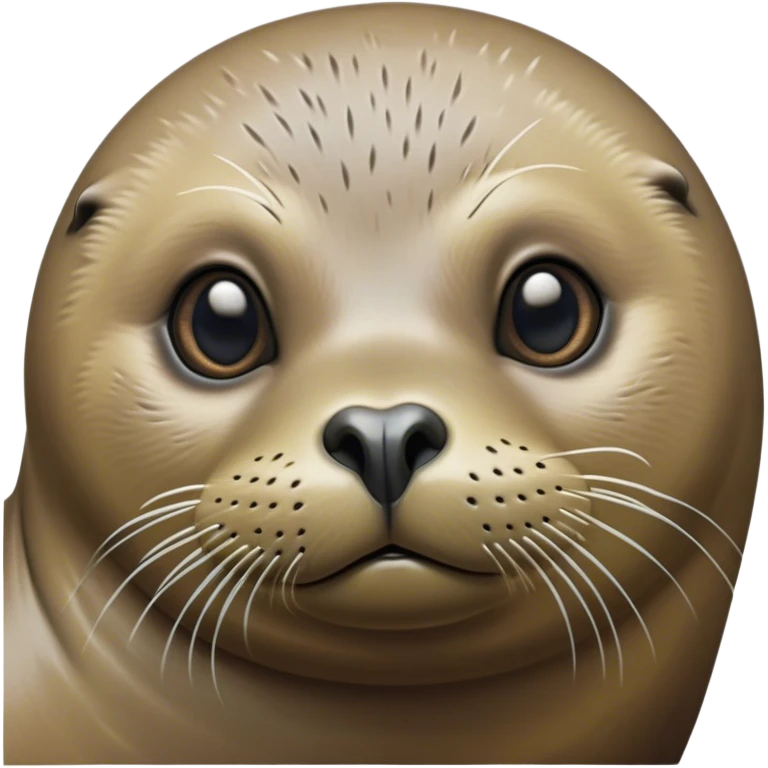 Cinematic Comical Seal Portrait Emoji, Head tilted dramatically with an exaggeratedly shocked expression, featuring a polished, streamlined body with wide, comically expressive eyes brimming with humorous disbelief, Simplified yet hilariously expressive features, highly detailed, glowing with a slightly sassy aquatic glow, high shine, dramatic yet playful, stylized with an air of quirky maritime attitude, soft glowing outline, capturing the essence of a meme-worthy seal that appears ready to side-eye its way into viral fame! emoji