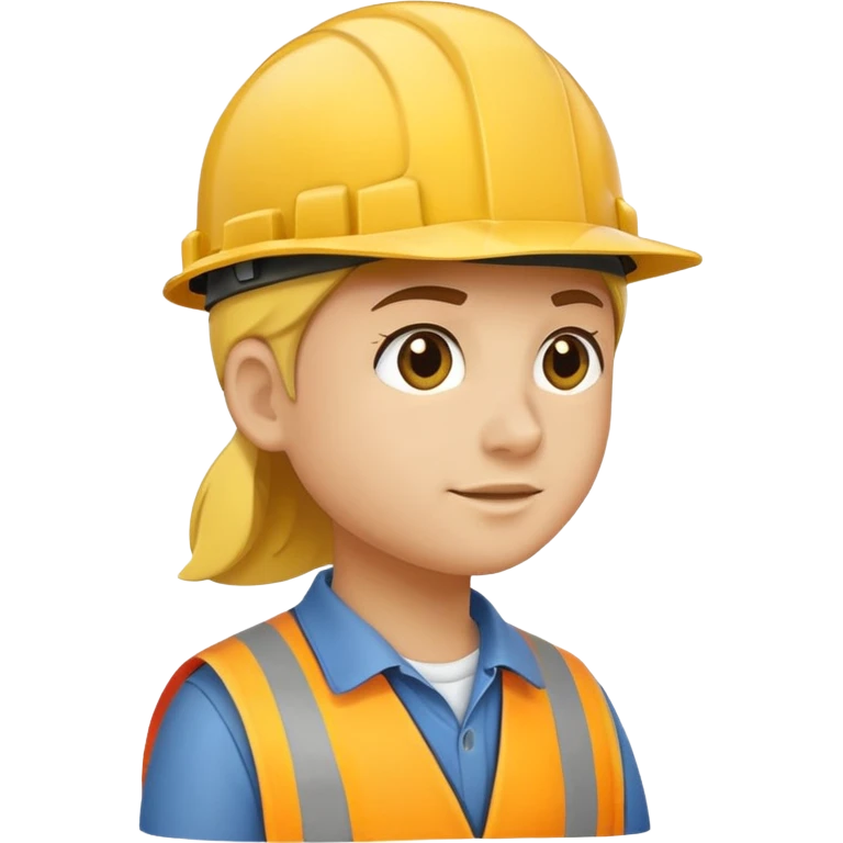 construction hat facing left side profile facing left only emoji