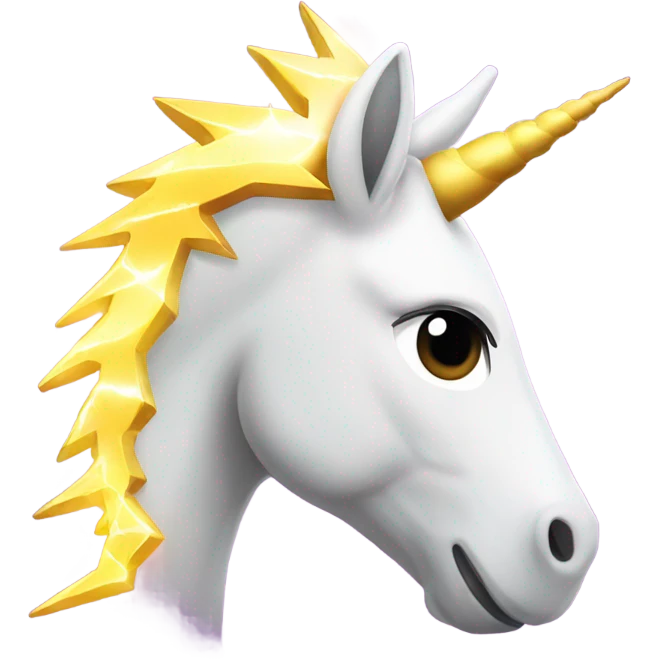 unicorn with lightning emoji