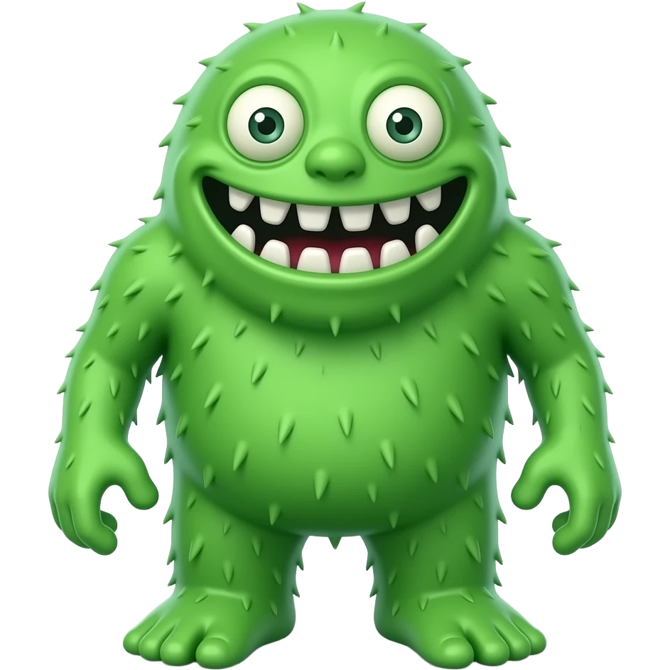 creepy smiling monster that looks human but is a monster and isnt green emoji