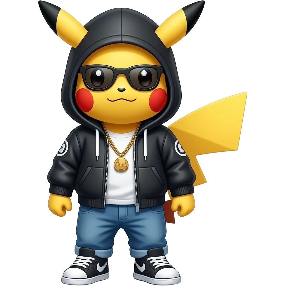 Thug-Life hood version of Pokemon emoji