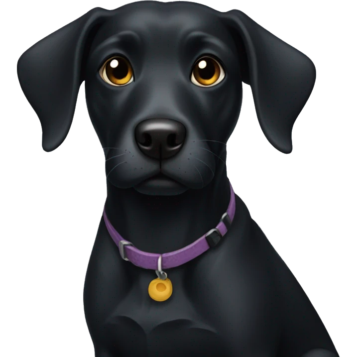 Black dog  emoji