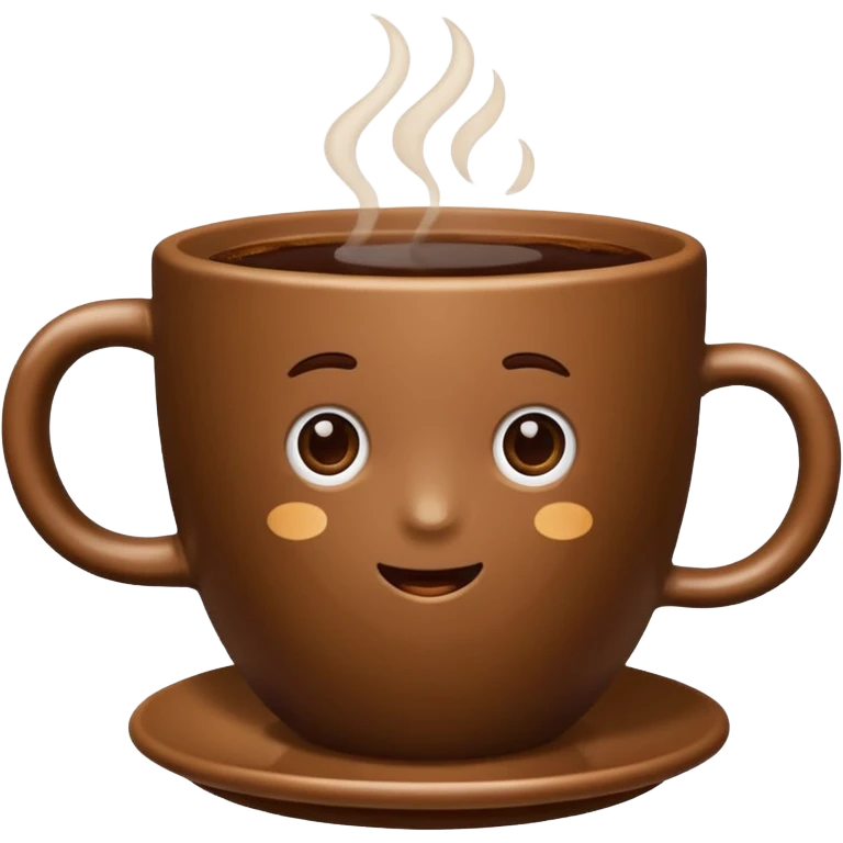 plain Coffee without Saucer, Brown Cup, no saucer. emoji