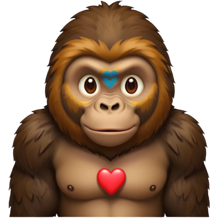 Gorilla with heart eyes emoji