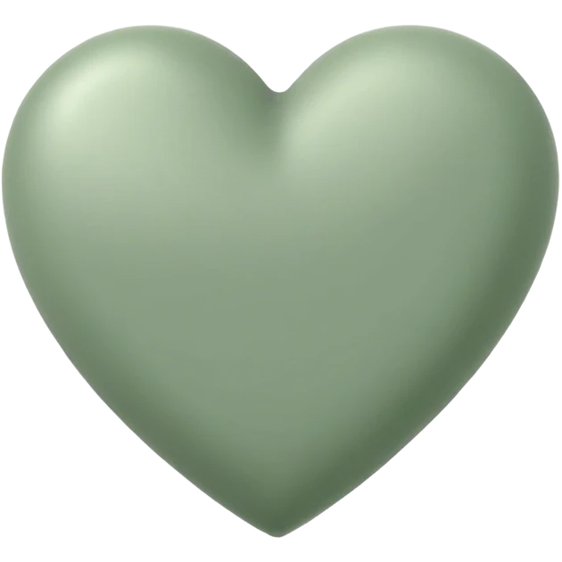 Sage green heart emoji