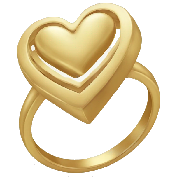 Wedding ring heart emoji