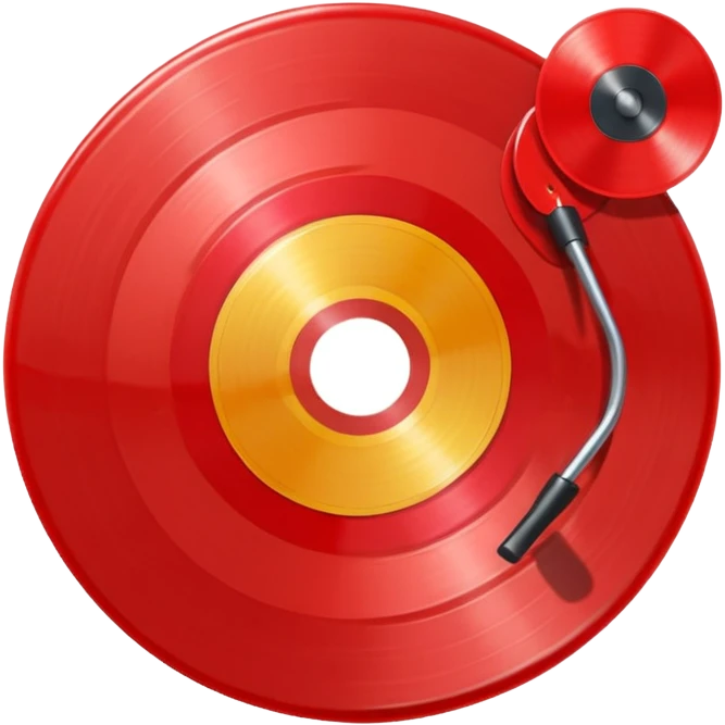red vinyl record emoji