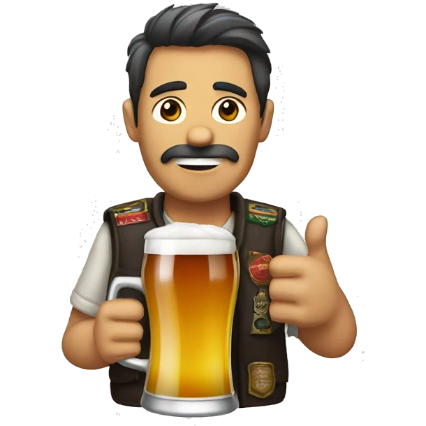 Toda tomando cerveza emoji