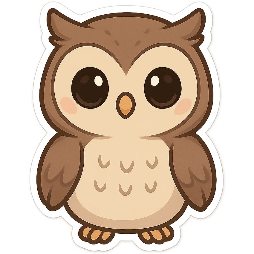 一只可爱的猫头鹰 emoji