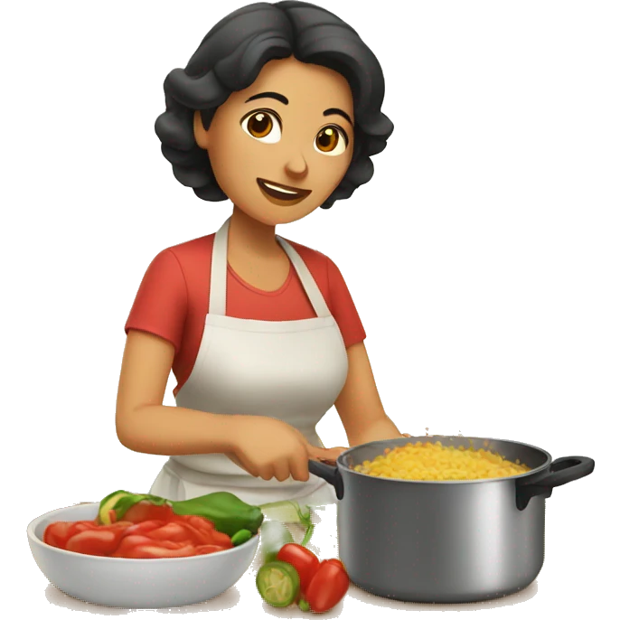 Mexican woman cooking emoji