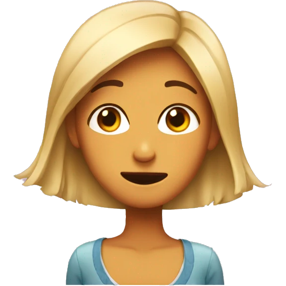 Pleasantly embarrassed girl emoji