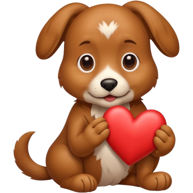 Cachorro fazendo coração  emoji