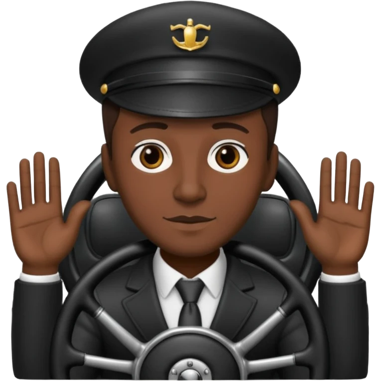 chauffeur with steering wheel emoji