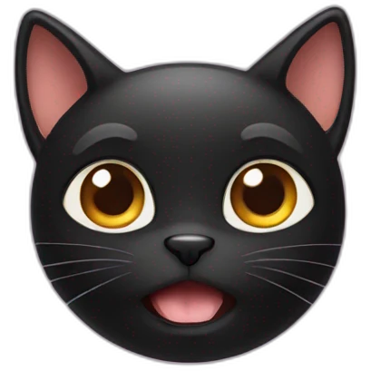 surprised black cat scotisch  emoji