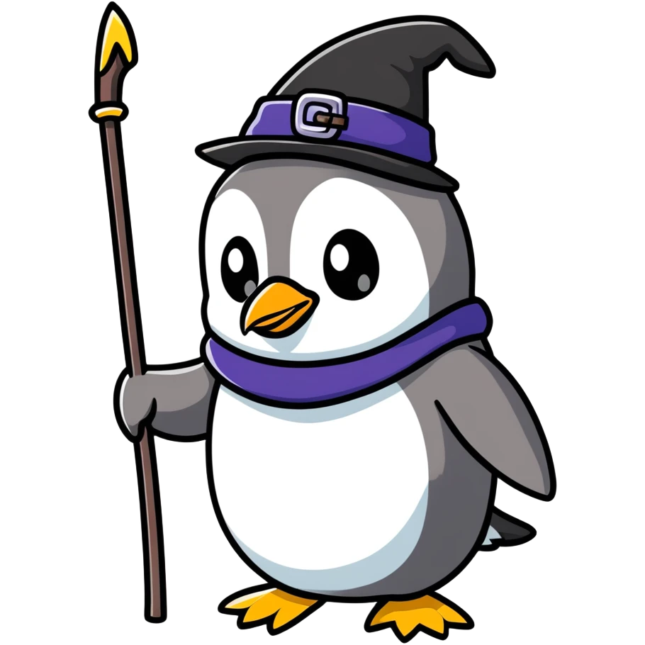 penguin wizard emoji