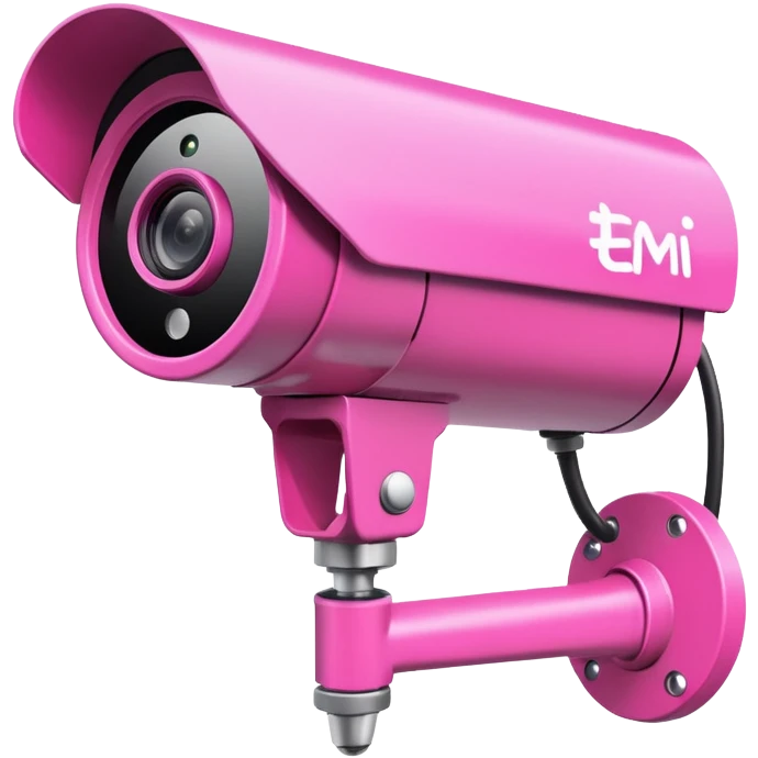 Security Camera pink with graffity emoji