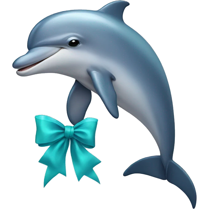 dolphin with bow emoji